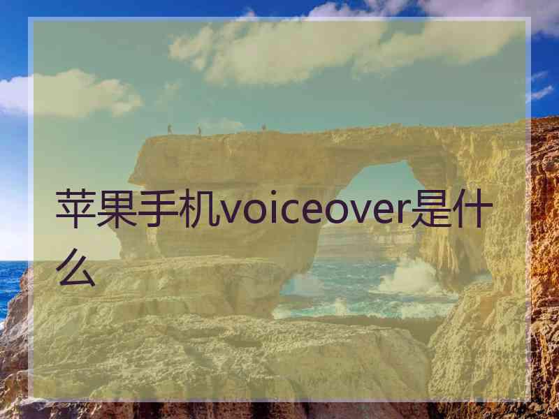 苹果手机voiceover是什么 苹果手机voiceover是什么