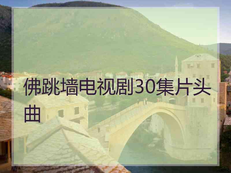 佛跳墙电视剧30集片头曲 佛跳墙电视剧30集片头曲