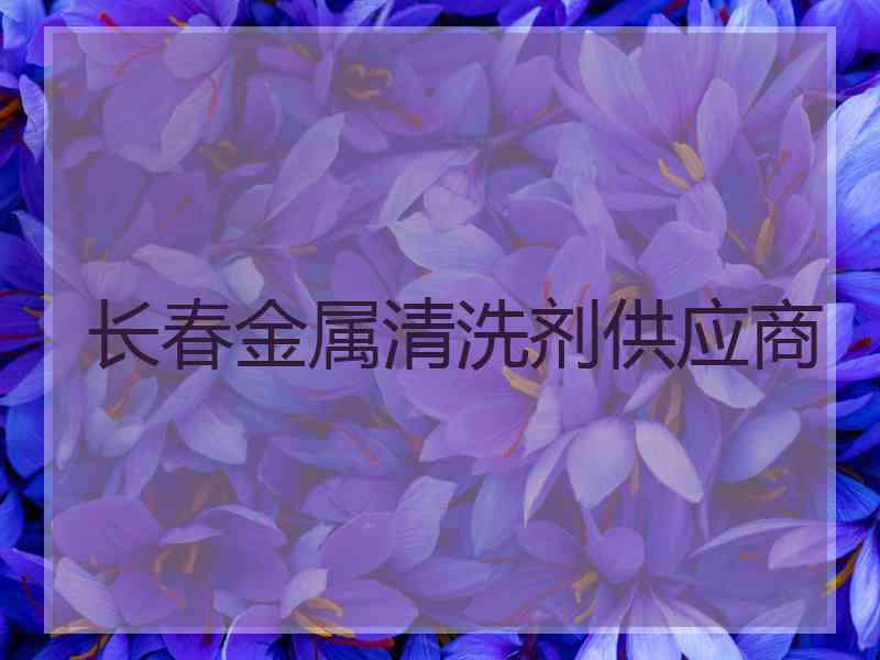 长春金属清洗剂供应商 长春金属清洗剂供应商