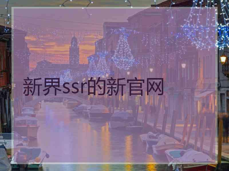 新界ssr的新官网
