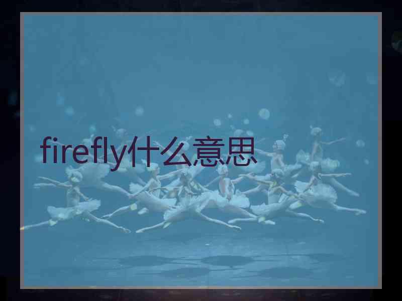 firefly什么意思
