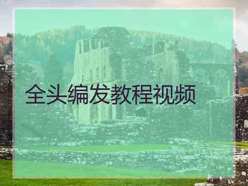 全头编发教程视频