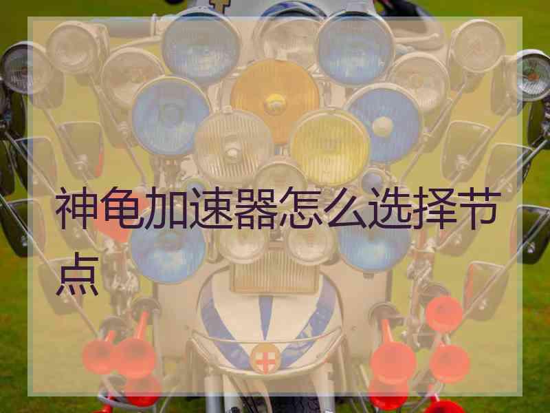 神龟加速器怎么选择节点