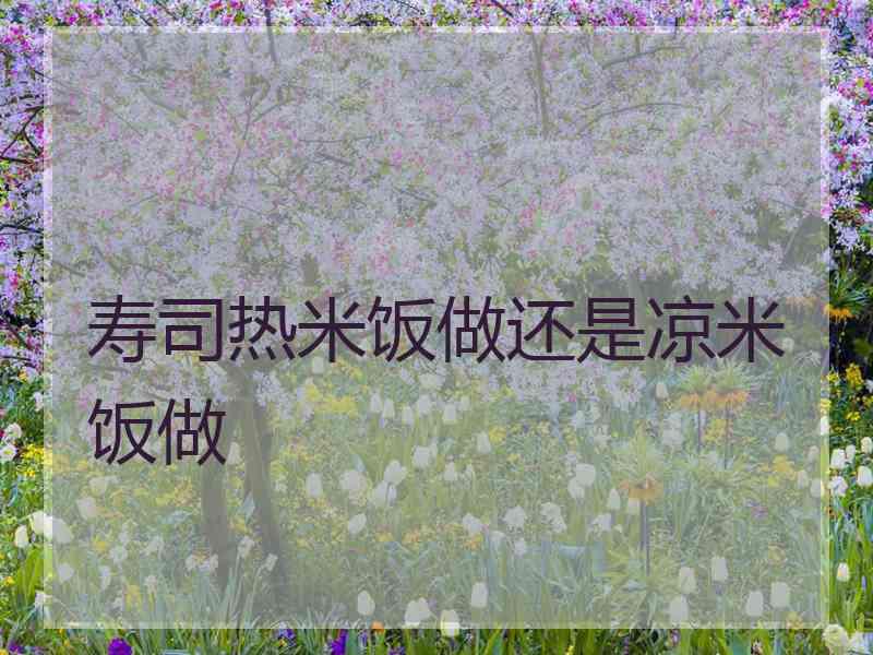 寿司热米饭做还是凉米饭做