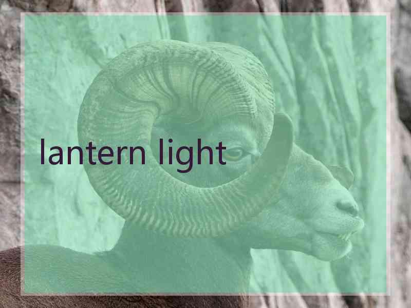 lantern light