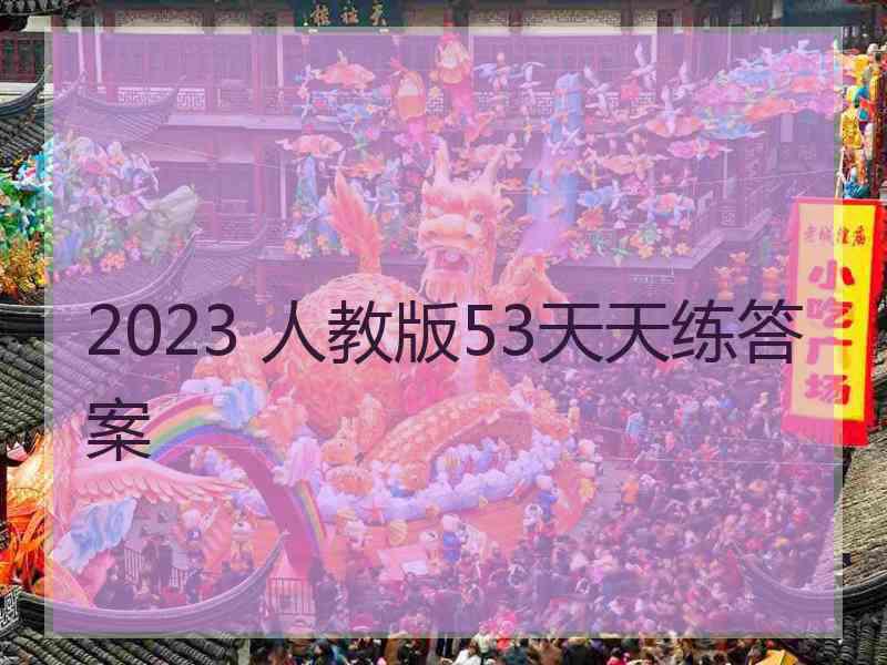 2023 人教版53天天练答案