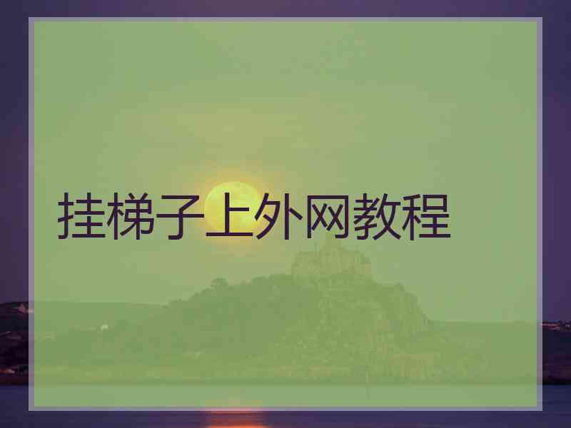 挂梯子上外网教程
