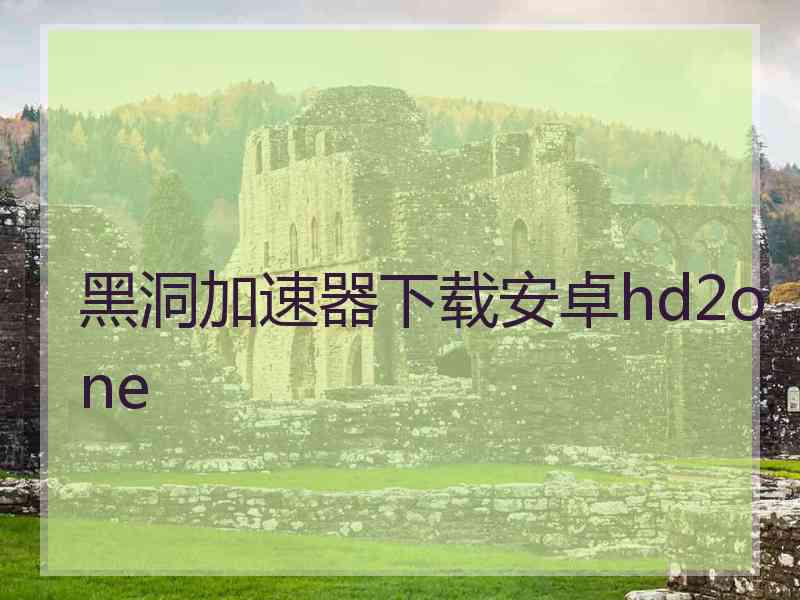 黑洞加速器下载安卓hd2one