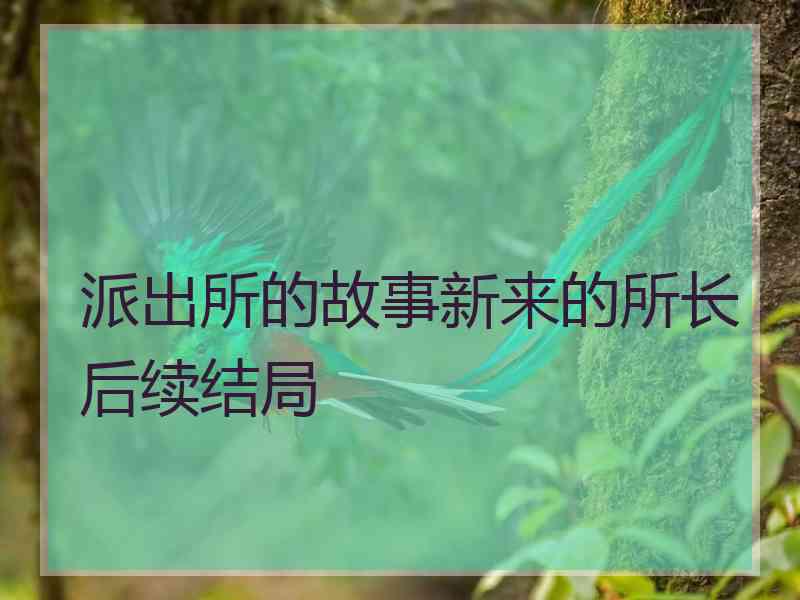派出所的故事新来的所长后续结局