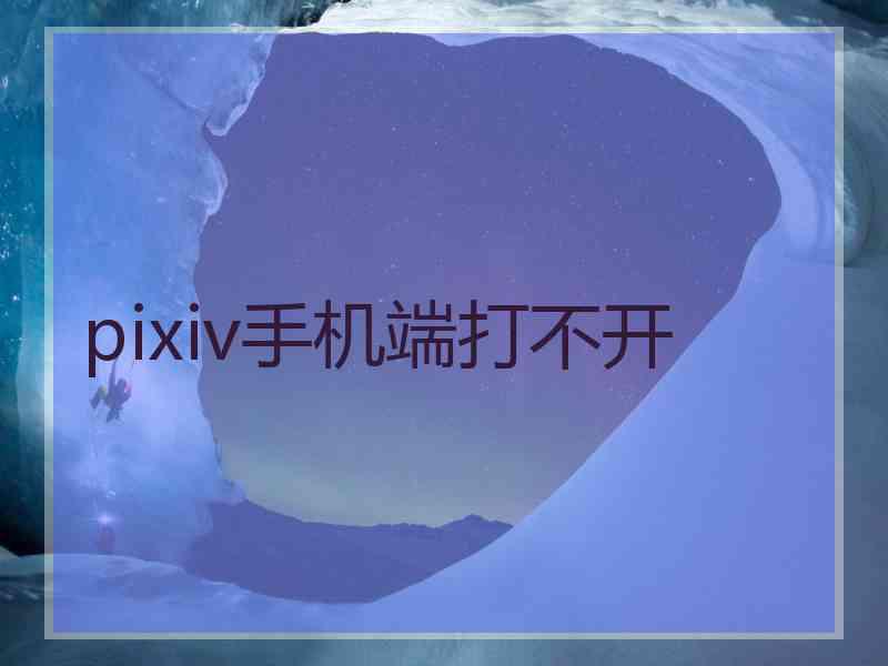 pixiv手机端打不开