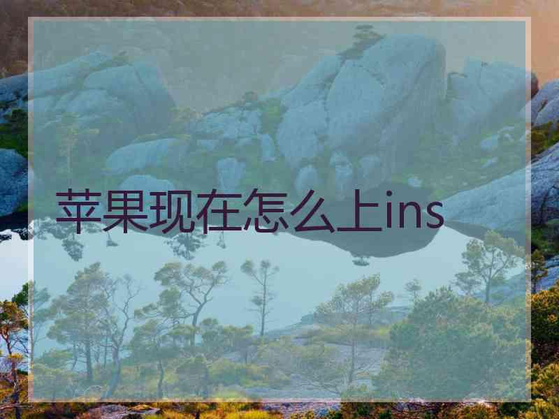 苹果现在怎么上ins