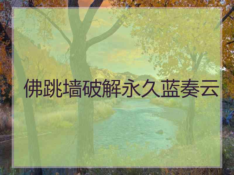 佛跳墙破解永久蓝奏云