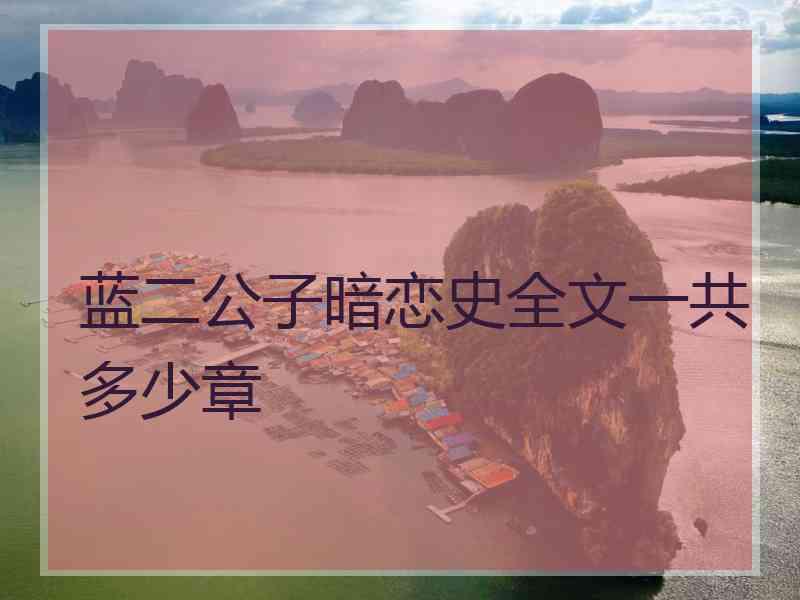 蓝二公子暗恋史全文一共多少章