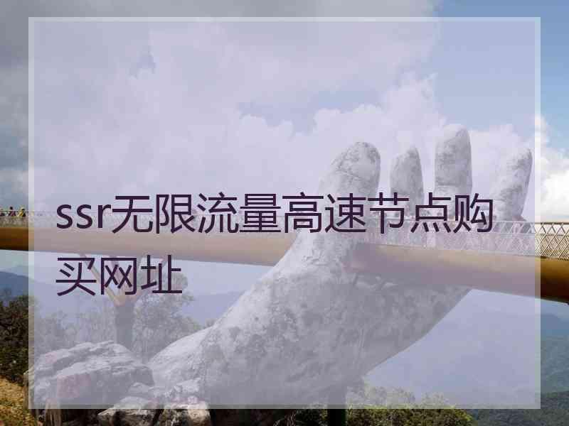 ssr无限流量高速节点购买网址