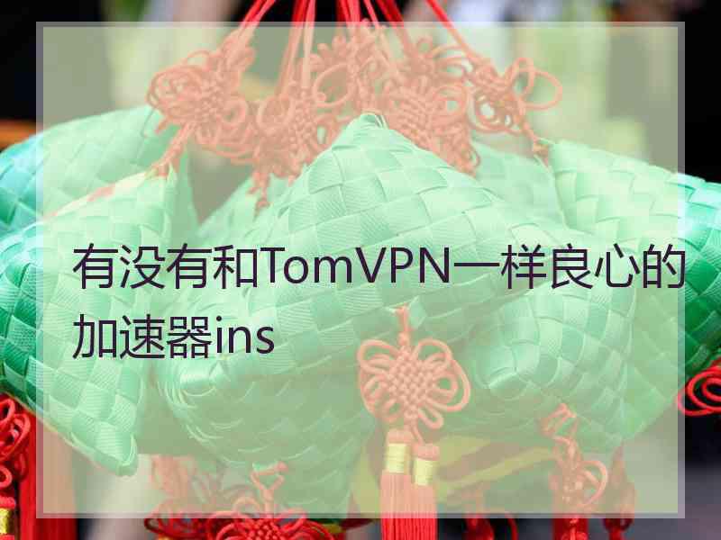 有没有和TomVPN一样良心的加速器ins