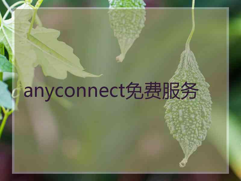anyconnect免费服务
