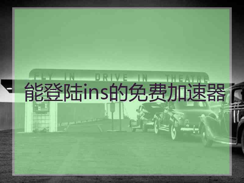 能登陆ins的免费加速器