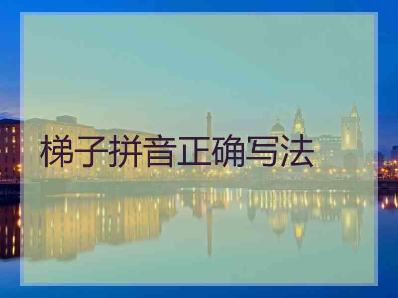 梯子拼音正确写法