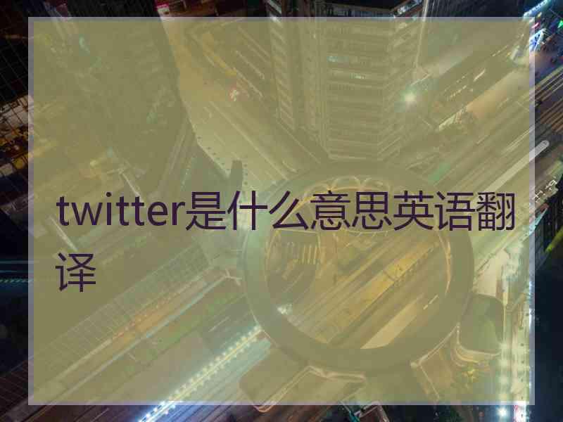 twitter是什么意思英语翻译