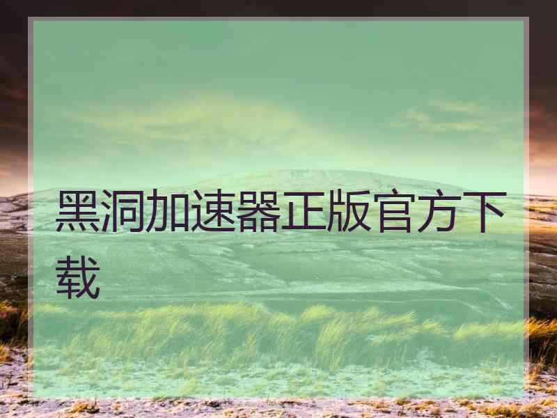 黑洞加速器正版官方下载