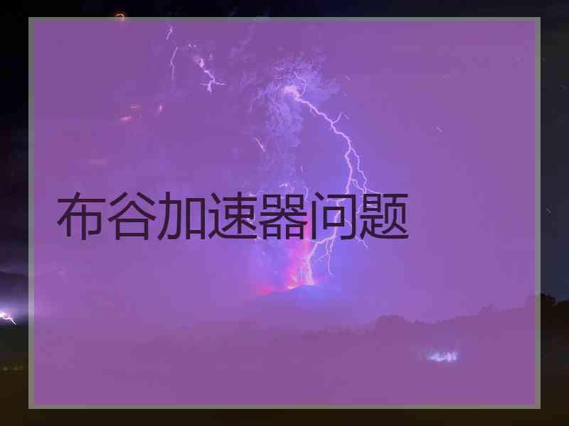 布谷加速器问题