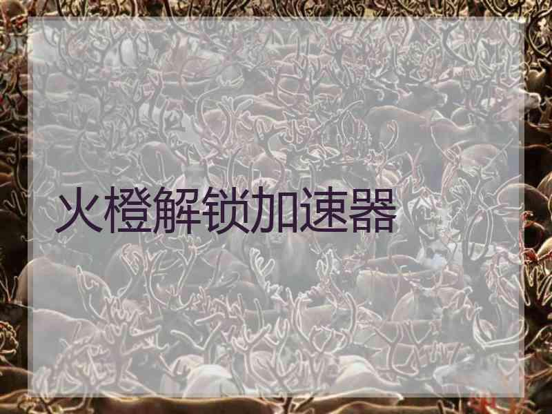 火橙解锁加速器