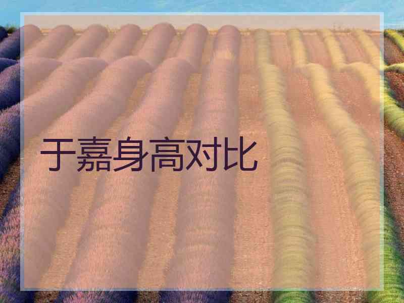 于嘉身高对比